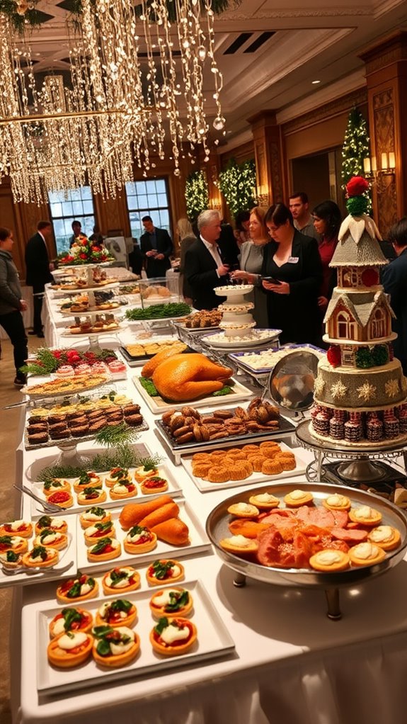 interactive holiday pasta bar