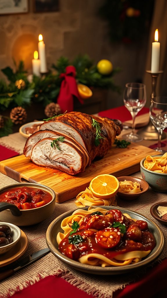 italian festive roast dinner