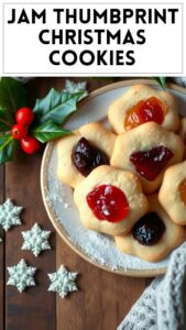 Jam Thumbprint Christmas Cookies