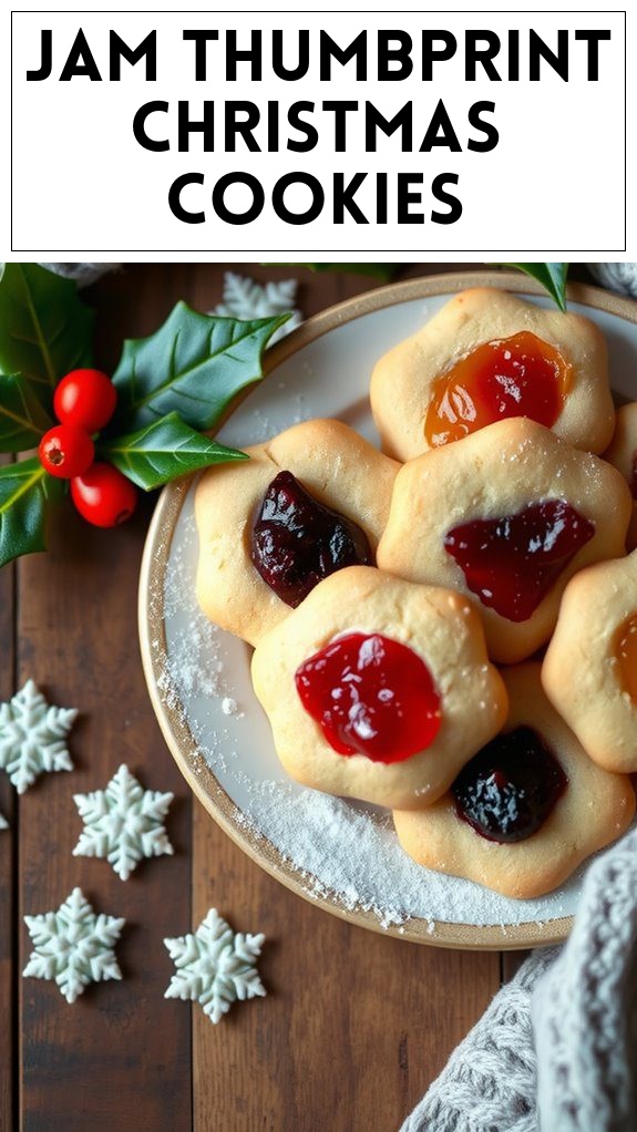 Jam Thumbprint Christmas Cookies