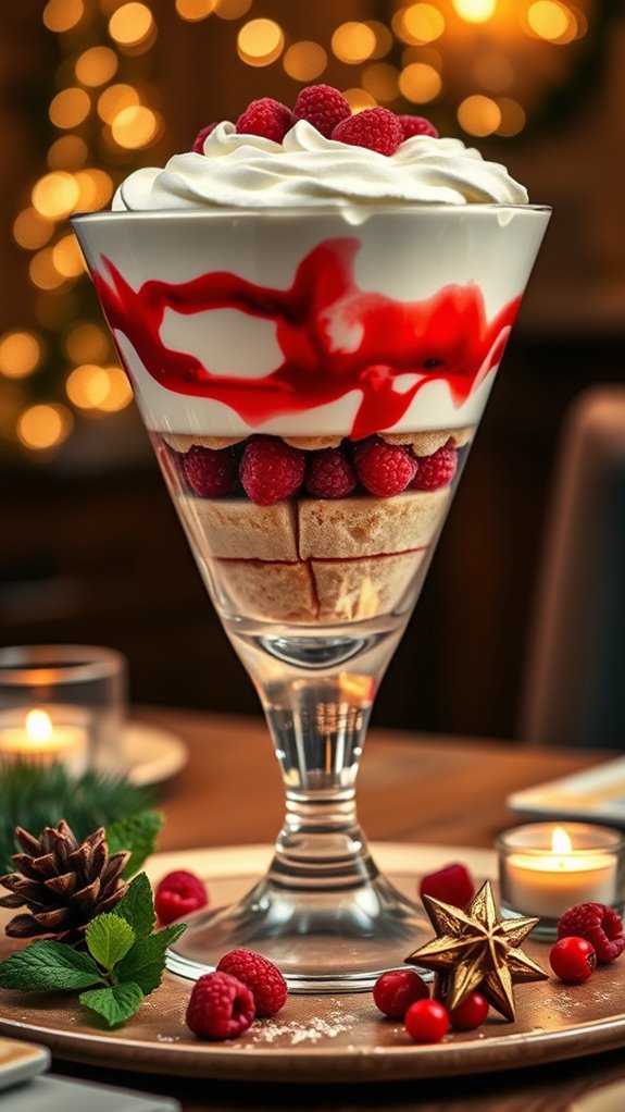 layered white chocolate trifle