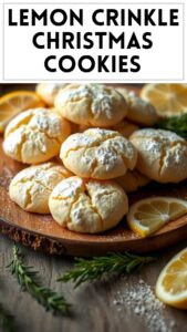 Lemon Crinkle Christmas Cookies