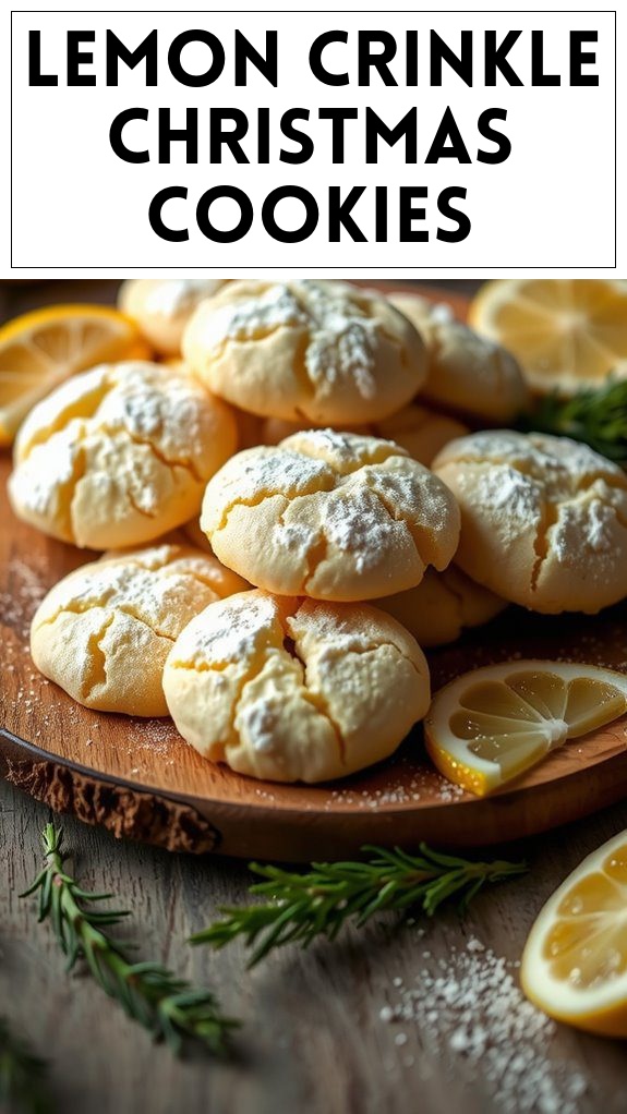 Lemon Crinkle Christmas Cookies