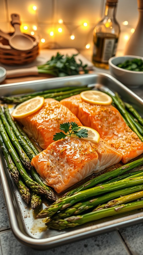 lemon parmesan salmon asparagus