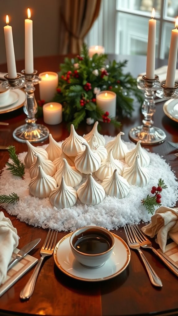 light and festive meringue treats