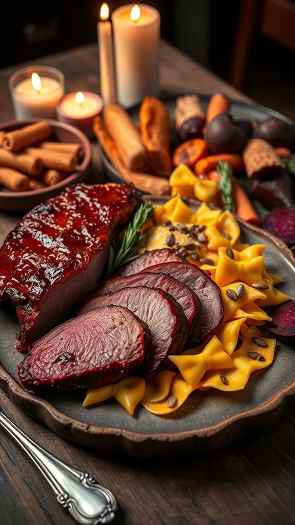 luxurious duck pasta dish