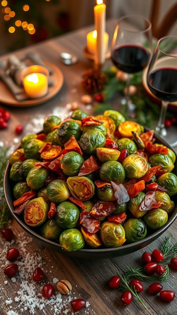 maple balsamic glazed brussels sprouts