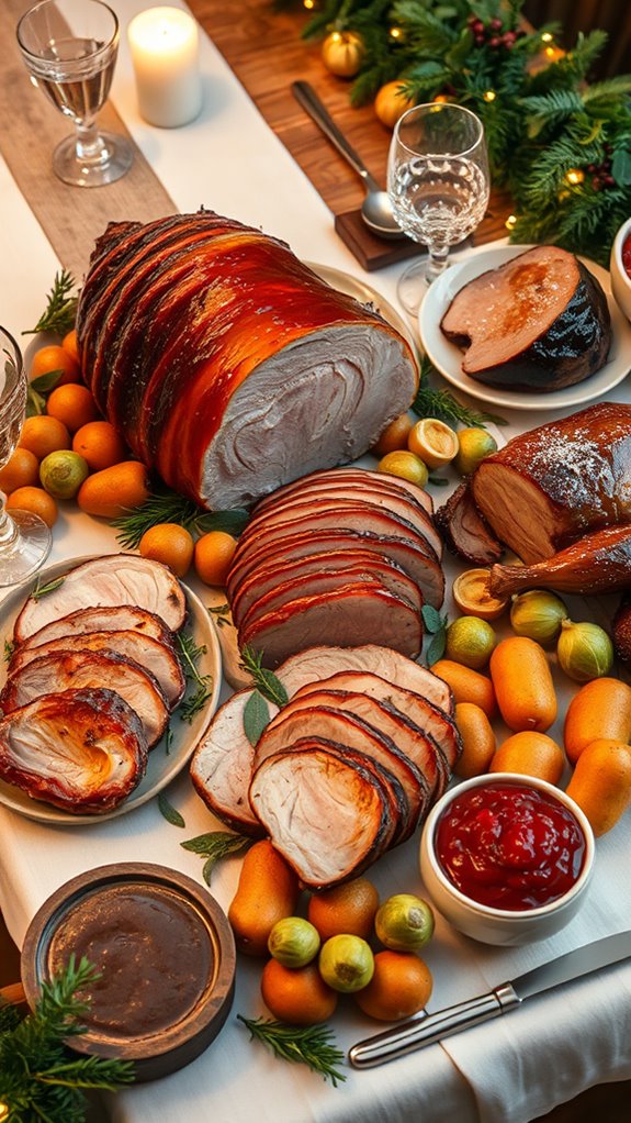 maple balsamic glazed holiday ham