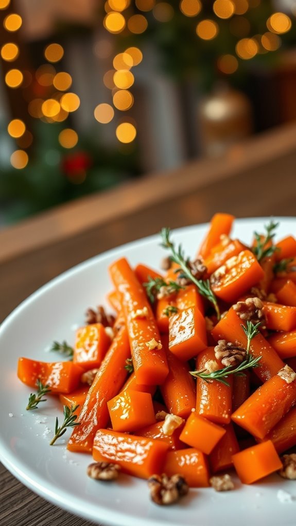 maple glazed carrot side dish