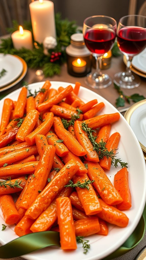 maple glazed carrot side dish