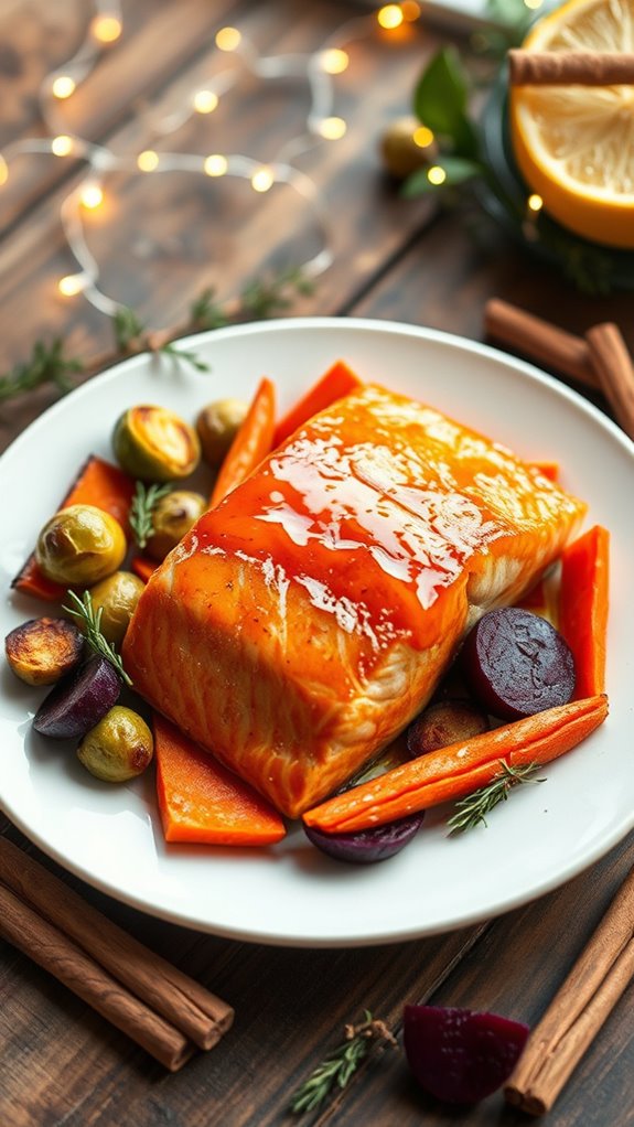 maple glazed roasted salmon recipe