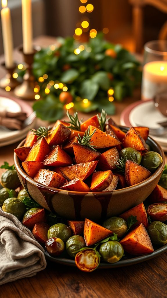 maple roasted sweet potato dish