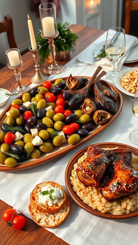 marinated olives and artichokes