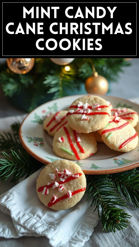 Mint Candy Cane Christmas Cookies