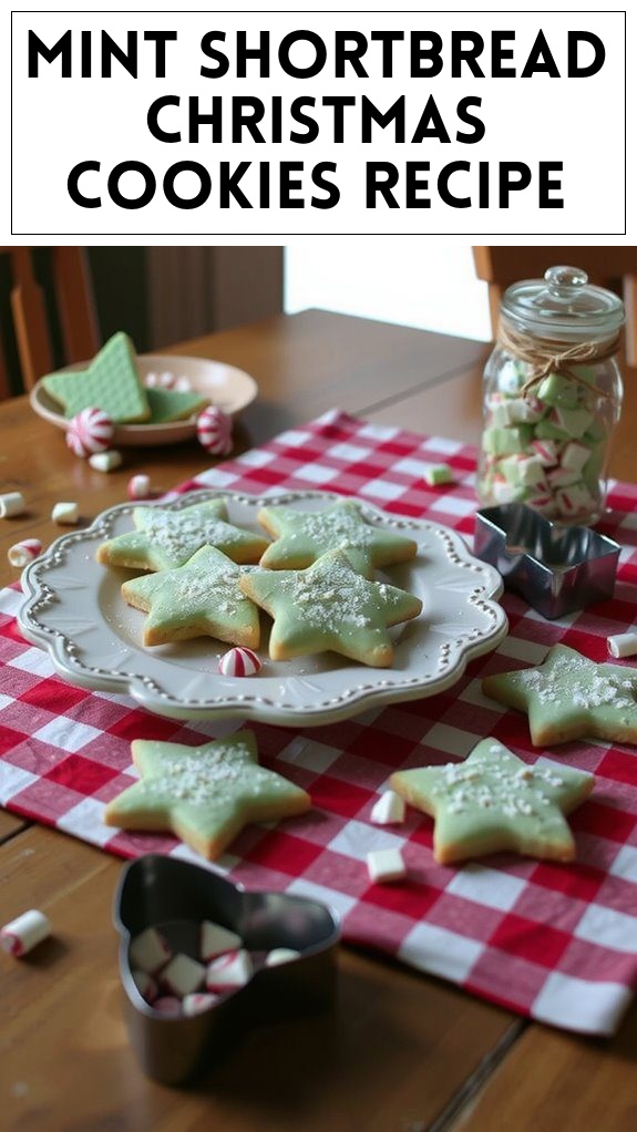 Mint Shortbread Christmas Cookies Recipe