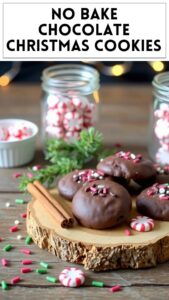 No Bake Chocolate Christmas Cookies