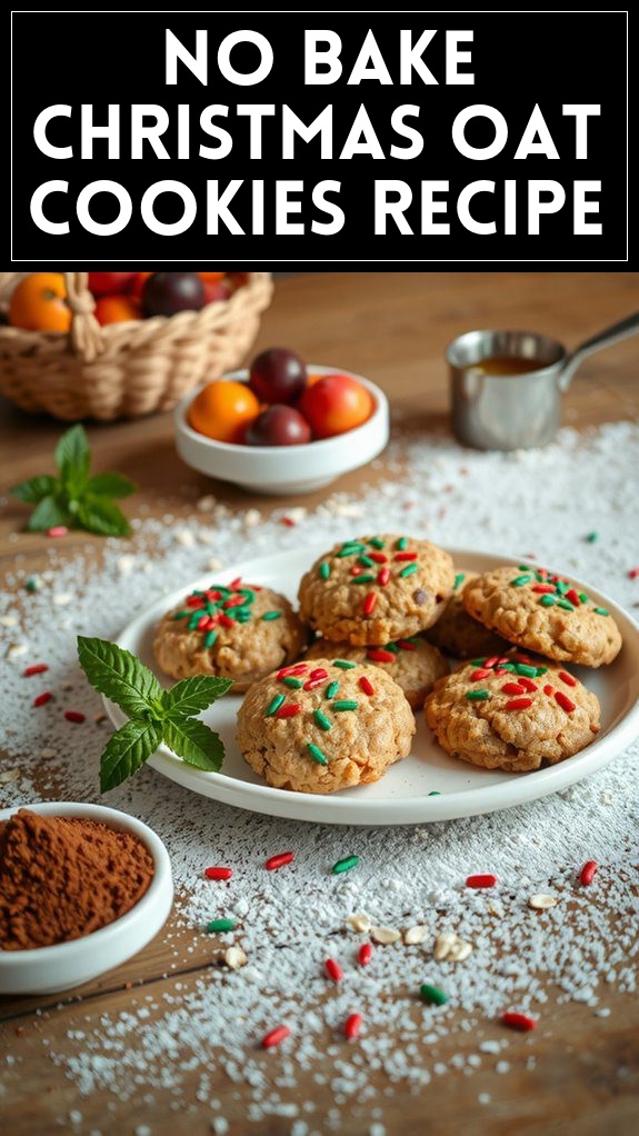 No Bake Christmas Oat Cookies Recipe