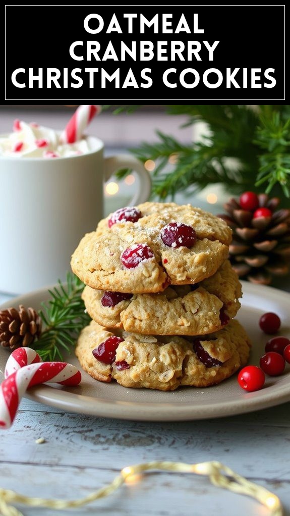 Oatmeal Cranberry Christmas Cookies