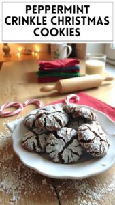 Peppermint Crinkle Christmas Cookies