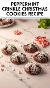 Peppermint Crinkle Christmas Cookies Recipe