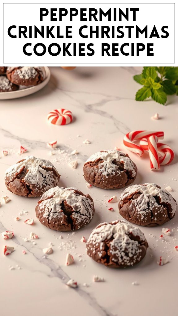 Peppermint Crinkle Christmas Cookies Recipe