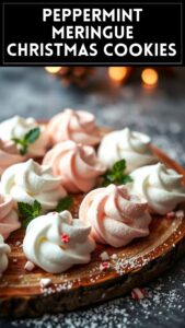 Peppermint Meringue Christmas Cookies