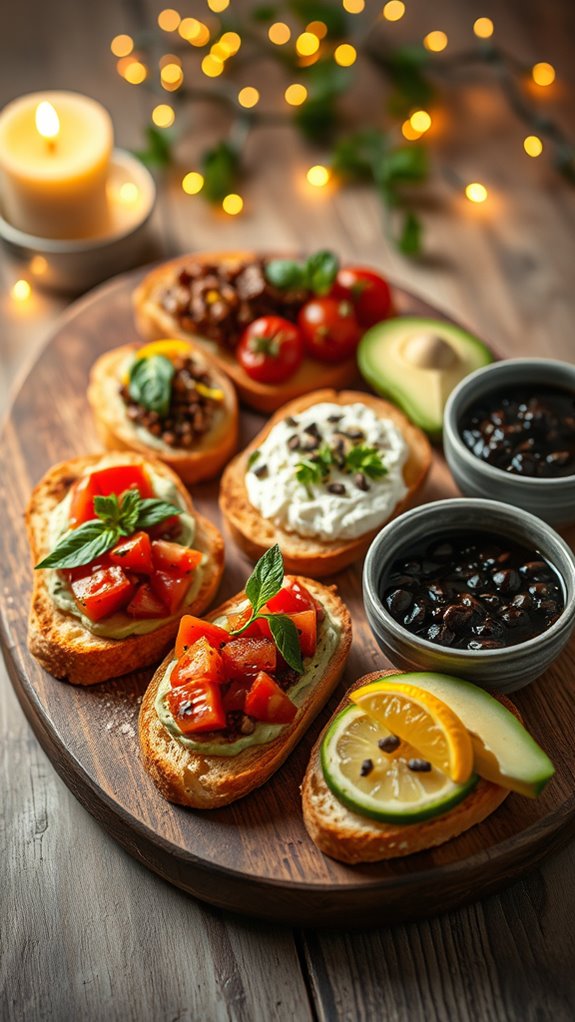 personalized bruschetta appetizer station