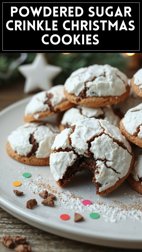 Powdered Sugar Crinkle Christmas Cookies
