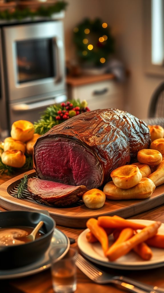 roast beef and yorkshire puddings