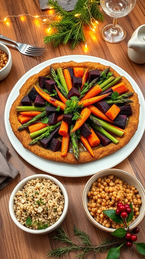 roasted vegetable quinoa tart