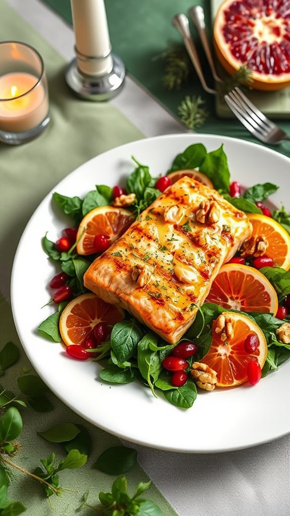 salmon salad with citrus vinaigrette