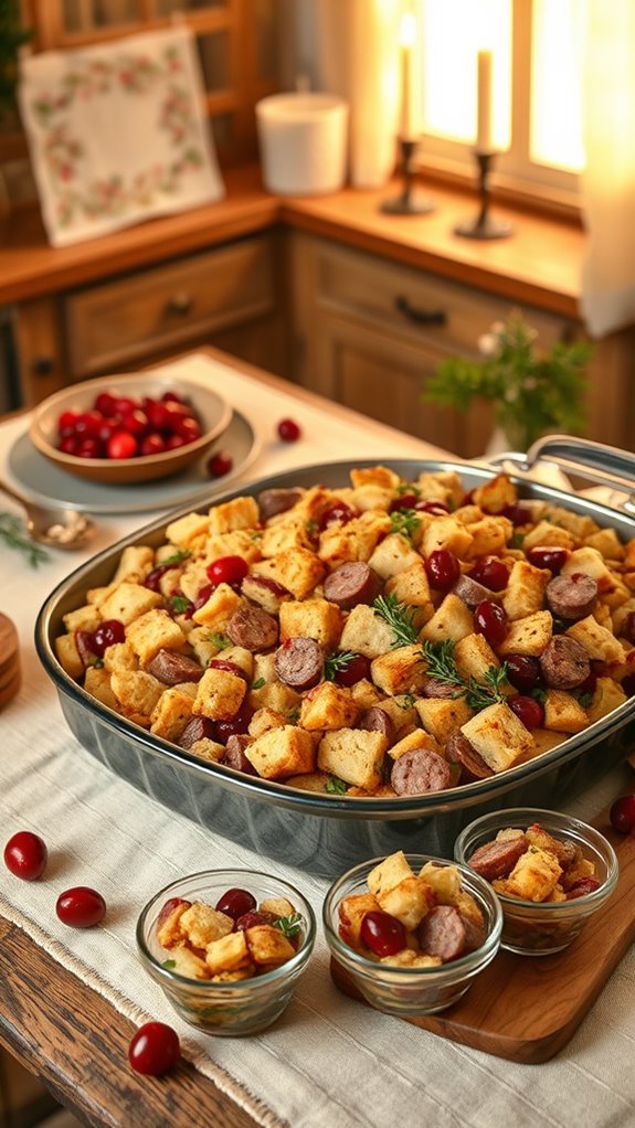 sausage cranberry stuffing recipe