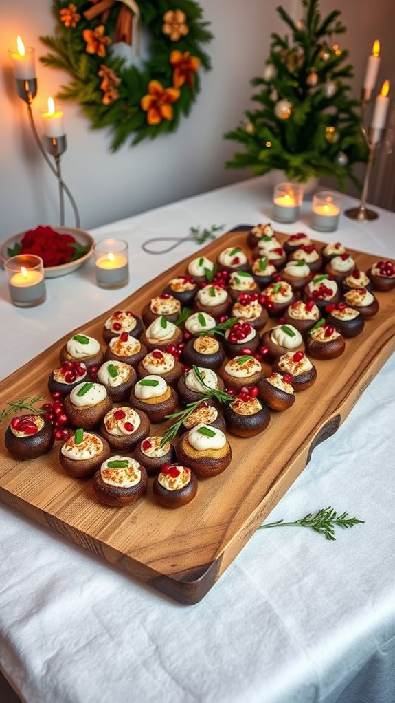 savory holiday stuffed mushrooms
