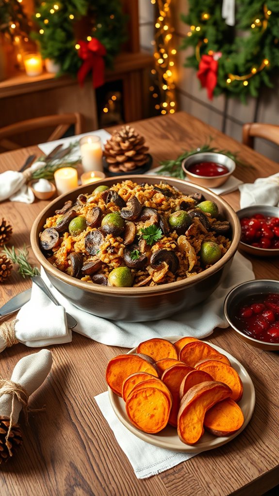 savory mushroom wild rice stuffing