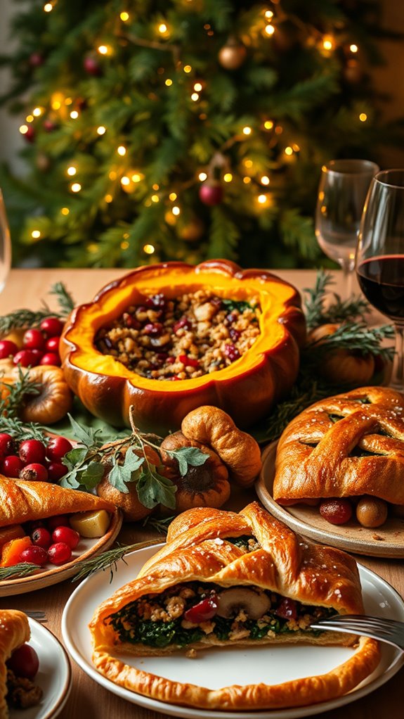 savory spinach mushroom pie