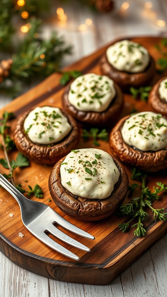 savory stuffed mushroom appetizer