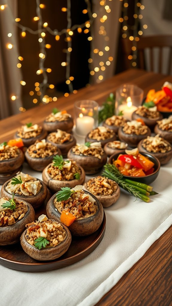 savory stuffed mushroom appetizer