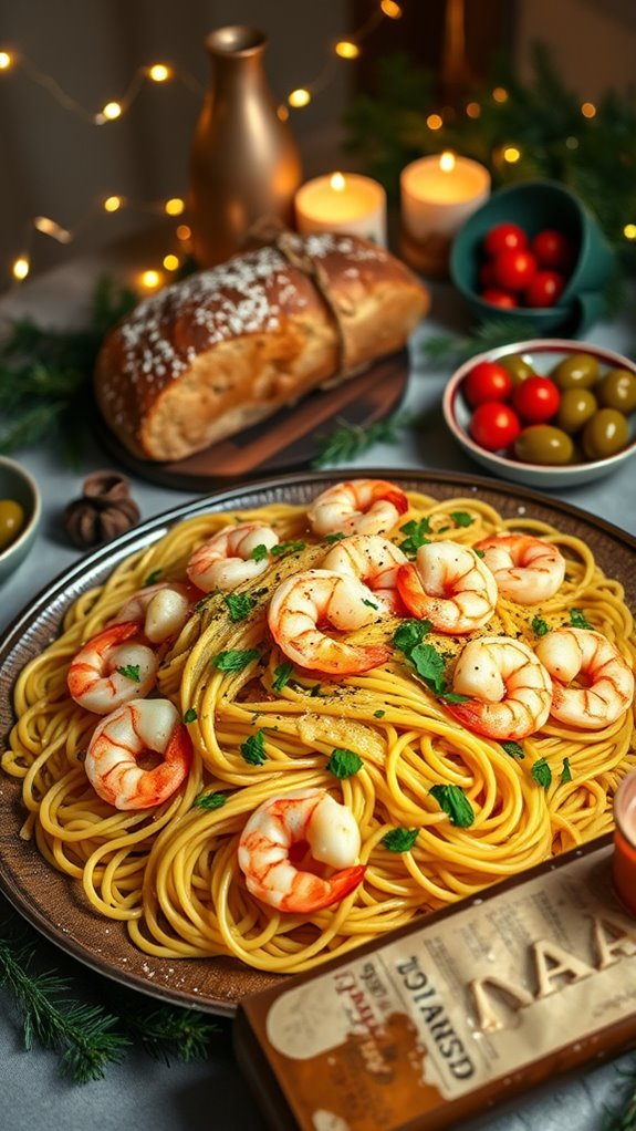 shrimp spaghetti with garlic