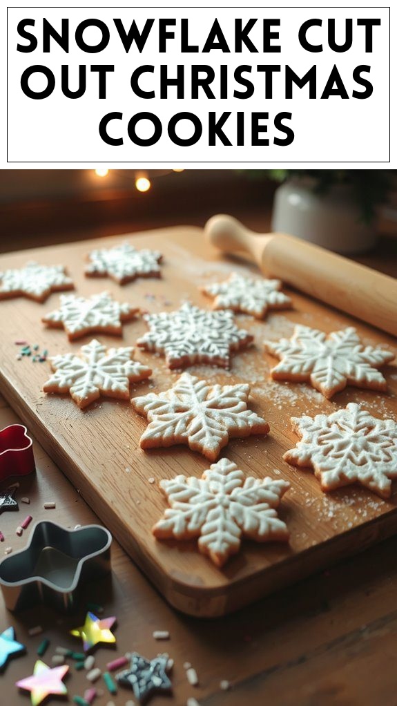 Snowflake Cut Out Christmas Cookies