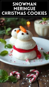 Snowman Meringue Christmas Cookies