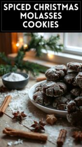Spiced Christmas Molasses Cookies