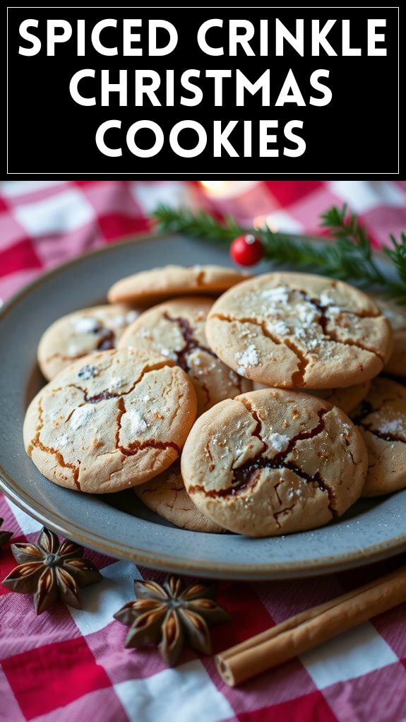 Spiced Crinkle Christmas Cookies