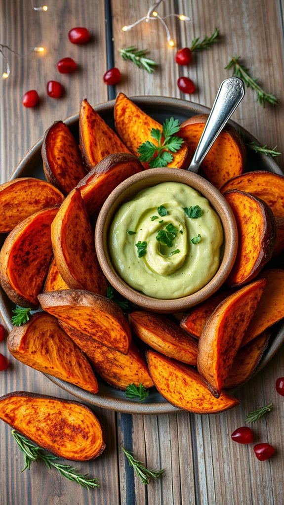 spicy wedges creamy dip