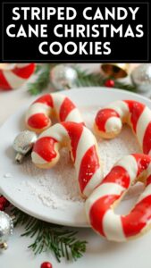Striped Candy Cane Christmas Cookies