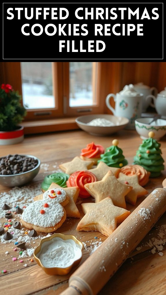Stuffed Christmas Cookies Recipe Filled