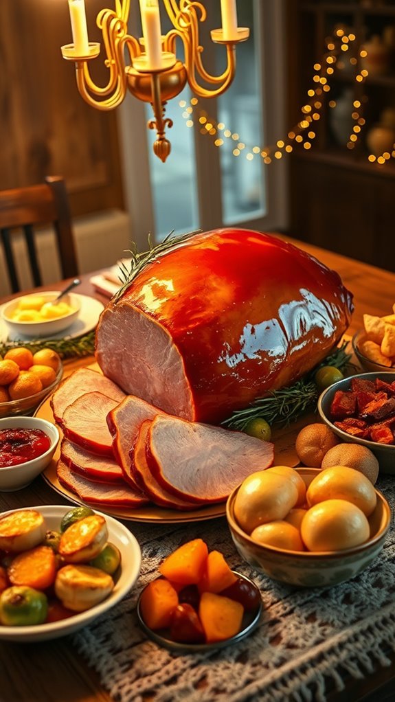 succulent honey glazed ham