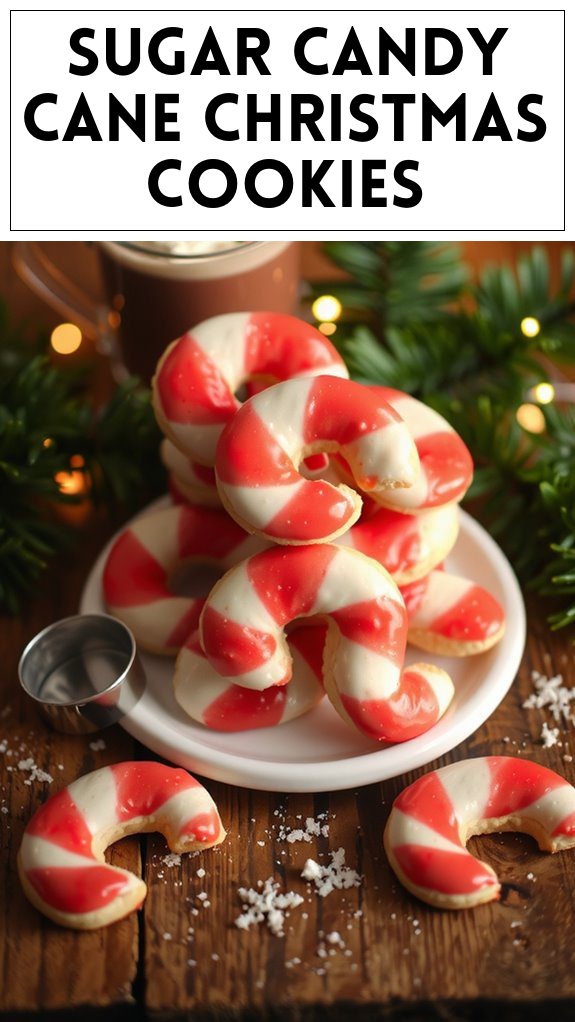 Sugar Candy Cane Christmas Cookies