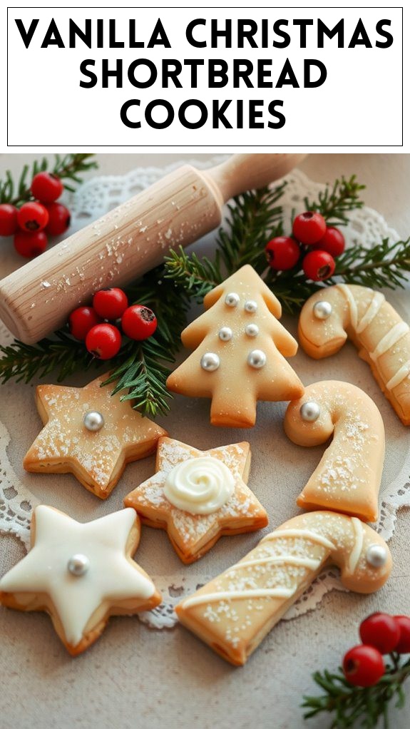 Vanilla Christmas Shortbread Cookies