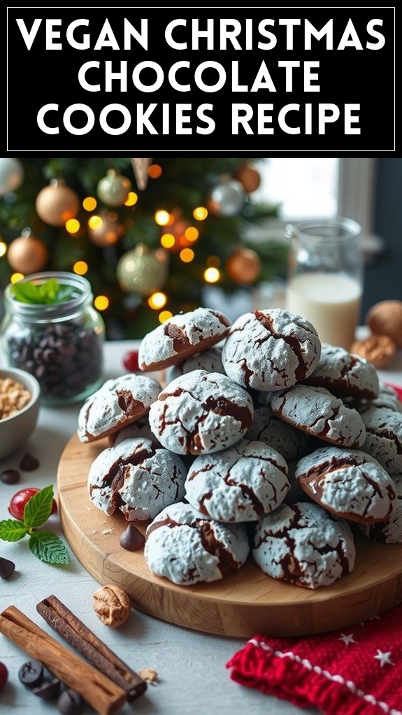 Vegan Christmas Chocolate Cookies Recipe