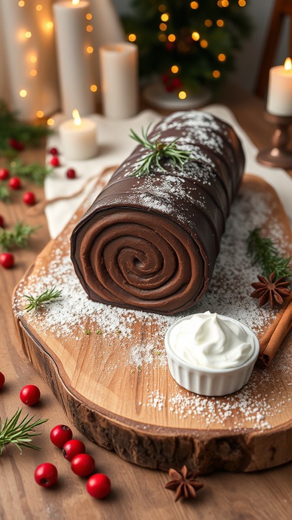vegan chocolate yule log